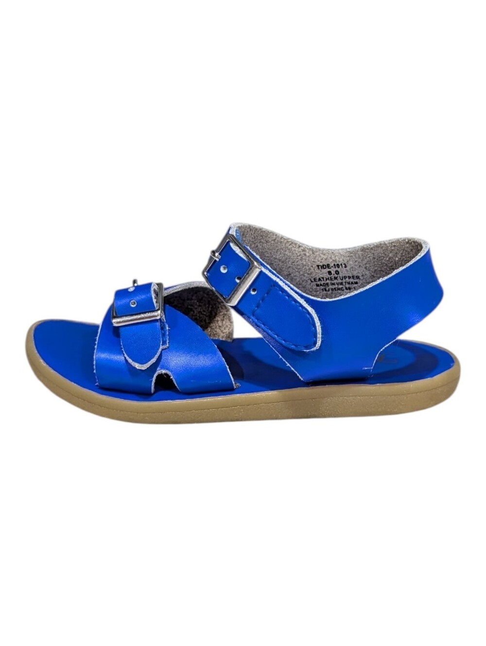 Footmates Kids Tide Saltwater Sandal Adjustable Blue Leather Toddler Girls Sz 8